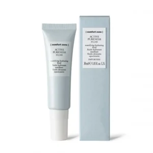 comfort zone active pureness matiškumo suteikiantis drėkinamasis fluidas, 30 ml