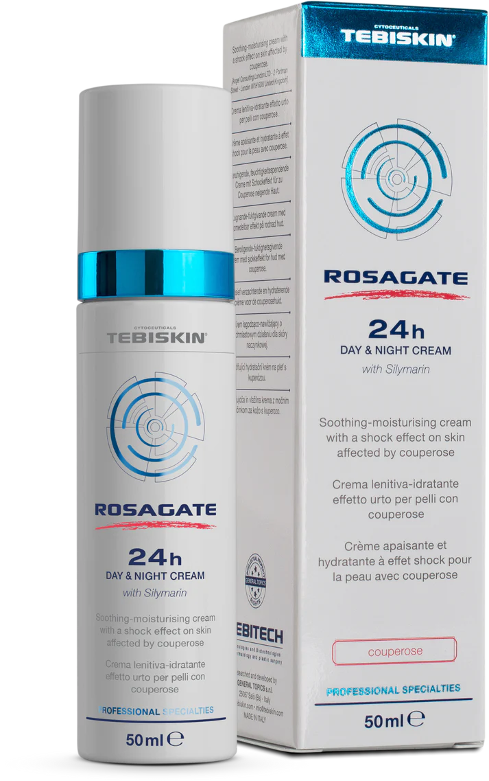 TB4.webp ROSAGATE® 24h DAY & NIGHT CREAM Raminamasis ir drėkinamasis kremas nuo kuperozės kenčiančiai odai 50ml - Image 1
