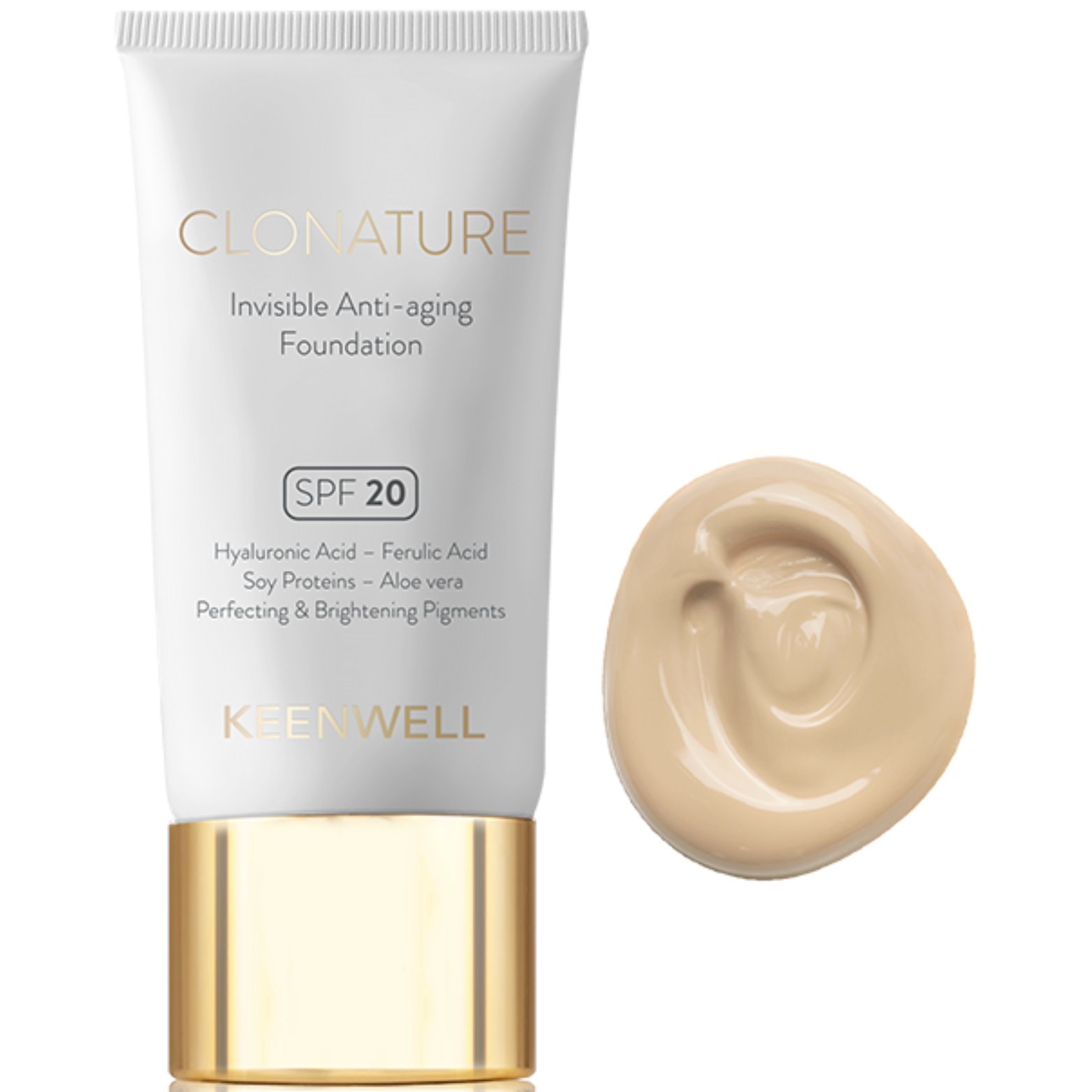 xr:d:DAFATkAzBDA:3574,j:8636051461467323088,t:23080912 KEENWELL CLONATURE JAUNINANTIS MAKIAŽO PAGRINDAS SPF20, 30 ML (Nr.1) - Image 1