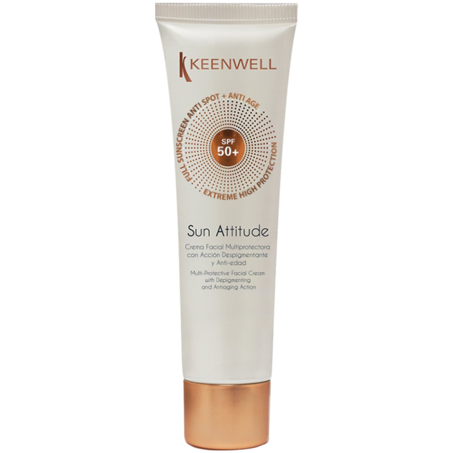 xr:d:DAFATkAzBDA:3633,j:8185691689295201027,t:23081108 KEENWELL SUN ATTITUDE SPF 50 DEPIGMENTUOJANTIS IR PRIEŠ ODOS SENĖJIMĄ VEIKIANTIS VEIDO KREMAS, 60 ML - Image 1